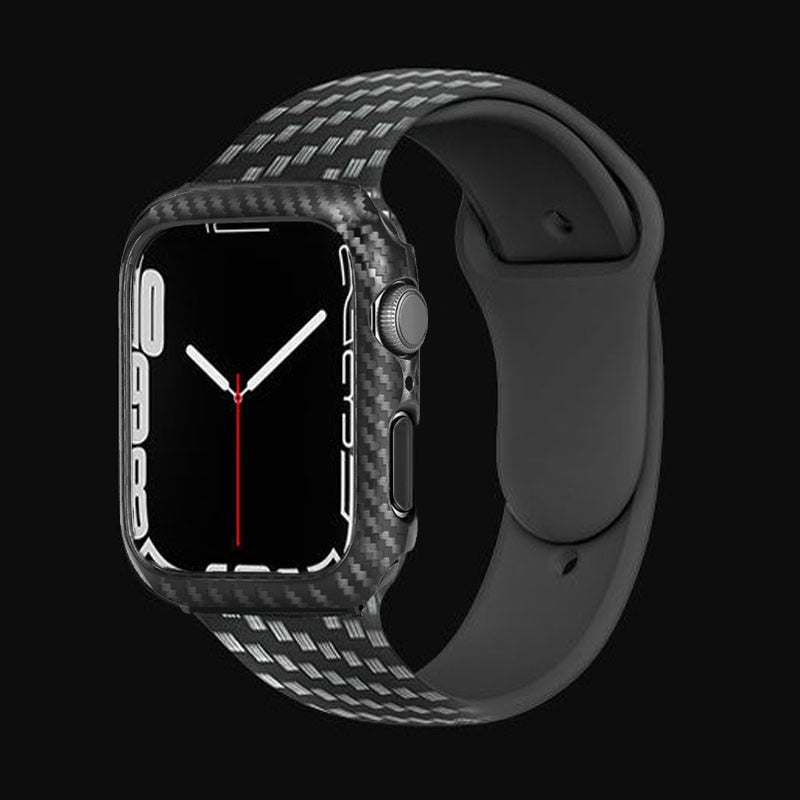 Case+Strap For Apple Watch band 45mm 44mm 41mm 40mm 42mm Carbon Fiber silicone watchband bracelet iwatch series 7 8 4 3 5 6 SE