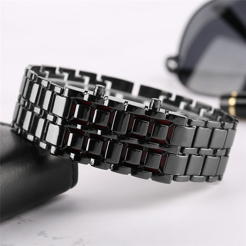 European and American Unique Creative Lava Led Waterproof Trendy Men's Watch Men's Bracelet Couple Retro Men's Watch