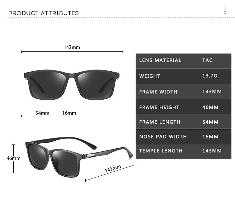 Brand Design Classic Polarized Sunglasses Men Women Driving Square Frame Fashion Sun Glasses Male Goggle UV400 Gafas De Sol