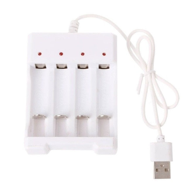 High-Speed USB 3/4 Slot Fast Rechargeable Battery Charger Short Circuit Protection AAA And AA Rechargeable Battery Station